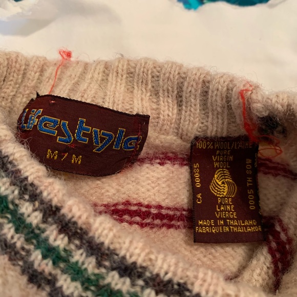 Lifestyle wool striped sweater in size M - Picture 4 of 4